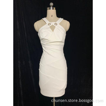 A Slim Skirts With Metal Loops For Women